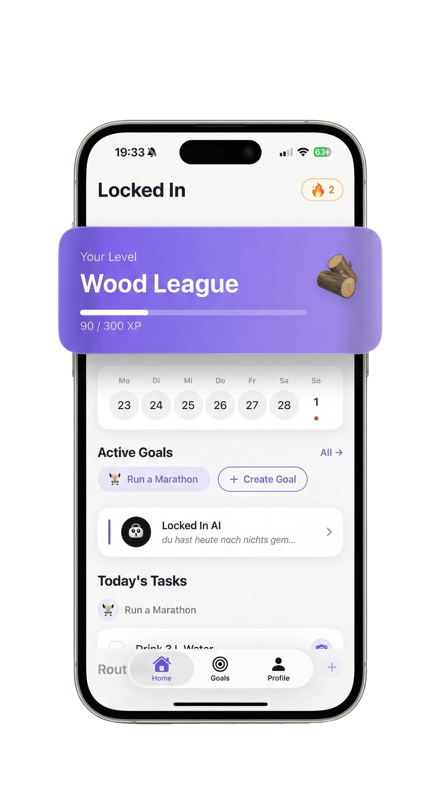 LockedInAI main screen